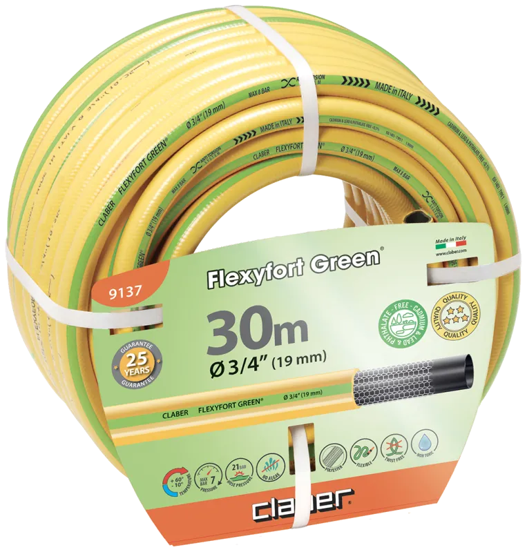 Claber Flexyfort Green vandslange gul 3/4" 30mtr