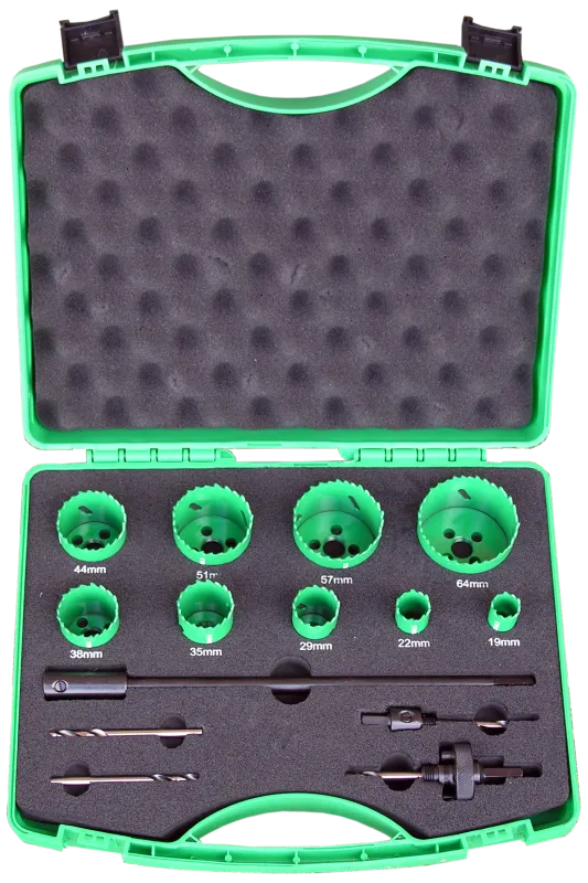 DJ TOOLS hulsavsæt HSS-Co8, 9stk 19-64mm m/holdere