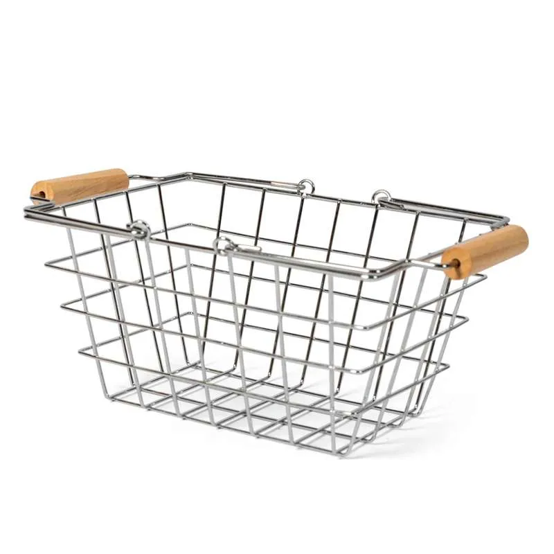 MaMaMeMo Metalkurv m. Træhåndtag