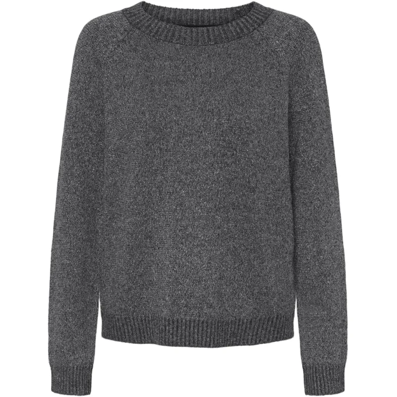 VERO MODA Dame Trøje VMDoffyshine - Asphalt Silver Lurex