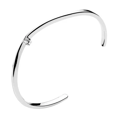 Armring i Sølv med én Zirkoniasten