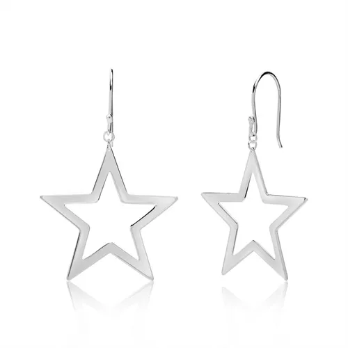 Ørehænger i Sterling Sølv med Stjerner  -  Trendy Design