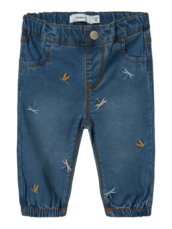 Name It Rose Shaped Jeans - Medium Blue Denim - 50 cm