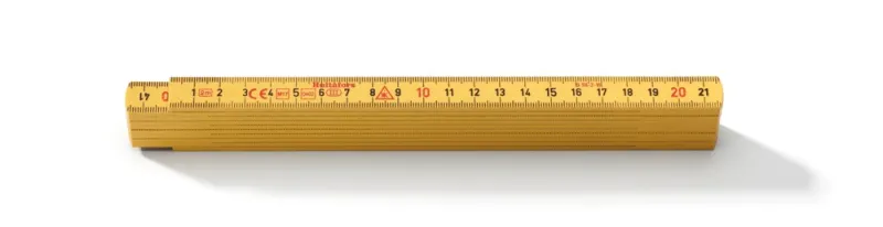 Meterstok gul glasfiber G59-2-12 GU mm/mm, 2 m og 12 led