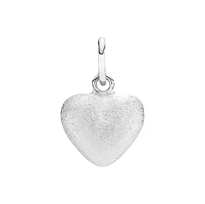 Vedhæng i Sølv med Hjerte - 10 x 12 mm