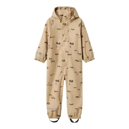 NAME IT Fleece Regn Dragt Dry10 White Pepper Small City