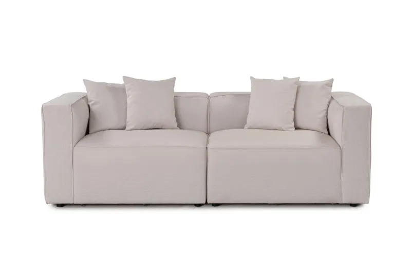 NORDVÄRK Mora XL 2 pers. sofa - ecru stof og plastik