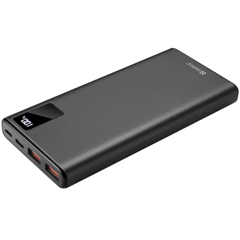 Sandberg 10.000 mAh PD 20W USB-C PowerBank. Sort.
