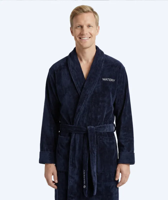 Watery badekåbe til mænd - Mariana - Navy blå - Badeponcho