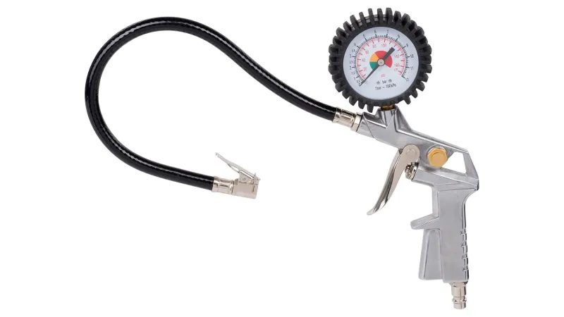 Trykluft pumpepistol med manometer