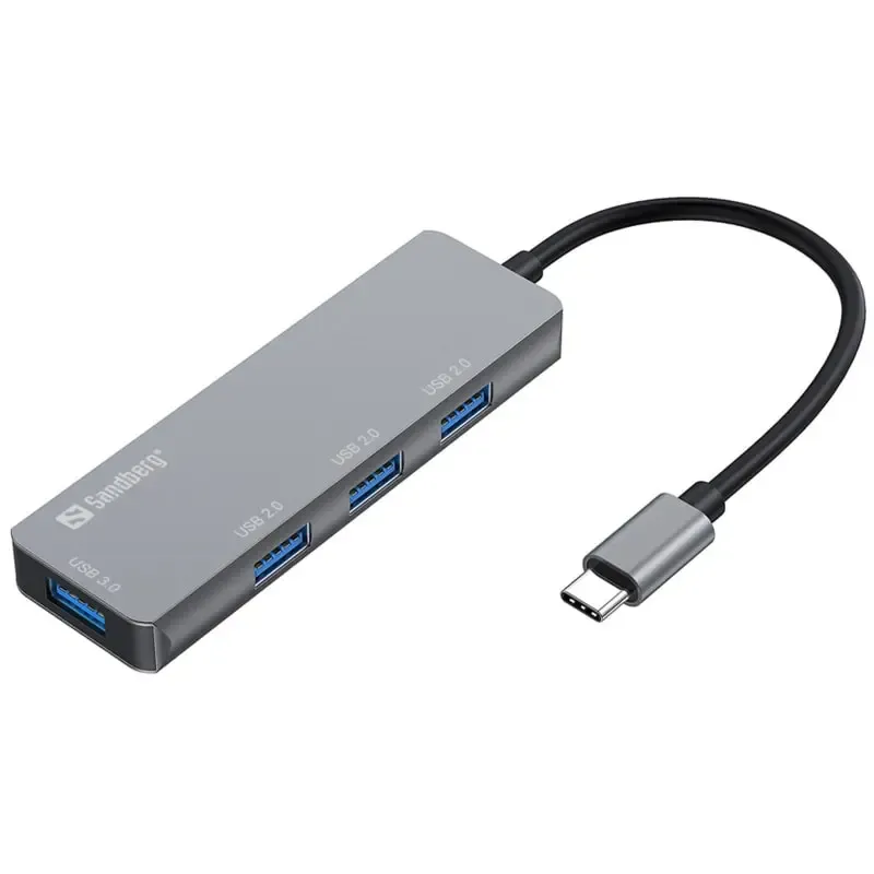Sandberg Saver USB-C Hub. 4-Porte (1xUSB 3.0 + 3xUSB 2.0).