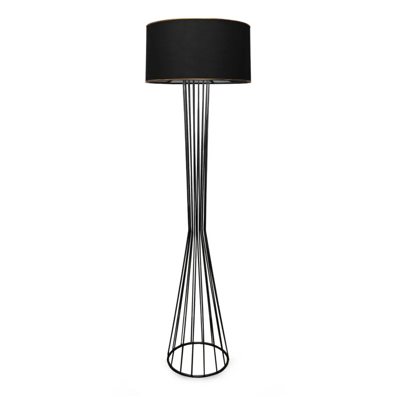LUMI Radiara gulvlampe - sort stof og sort metal