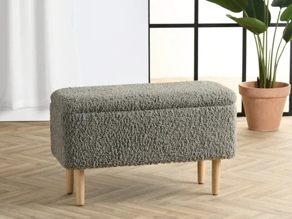 Day - Bænk, grå m. opbevaring, 76x36x46cm