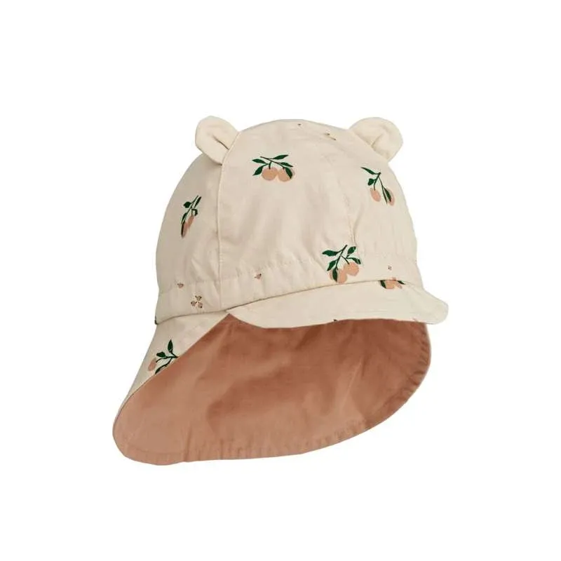 Liewood Gorm Vendbar Solhat m. Ører - Hør - Peach Seashell/Pale Tuscany