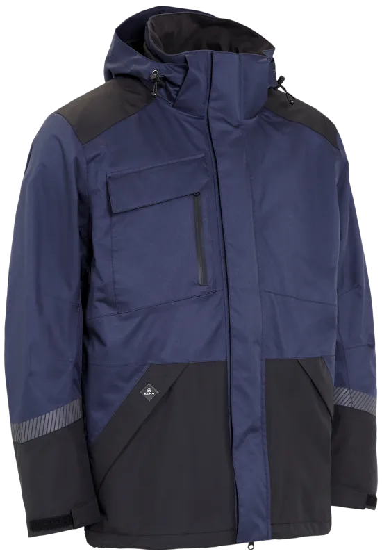 Arbejdsregnjakke stretch 186000 navy Str./sort Str. XS