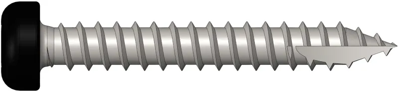 Sålbænkskrue FÔNSK rustfri A2 Sort PH2 3,5 x 25 mm - 200 Stk