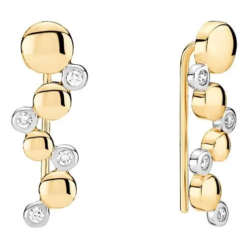 Earcrawler i 8 kt. Guld med Diamanter - 0,16 ct.