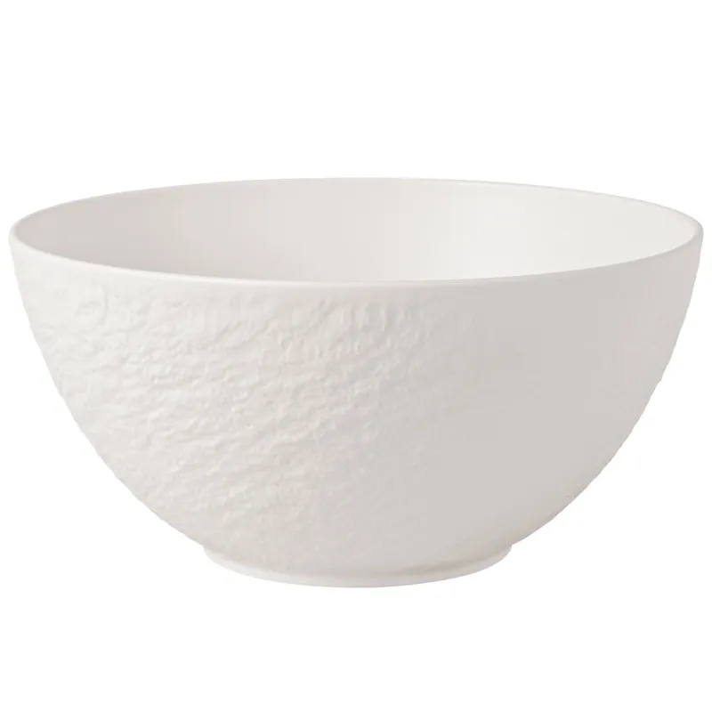 Villeroy & Boch Manufacture Rock Blanc Salatskål Ø24 cm, hvid