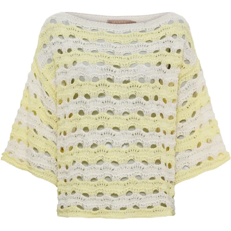 Marta du Chateau dame strik MdcBrandy KN8135 - Yellow