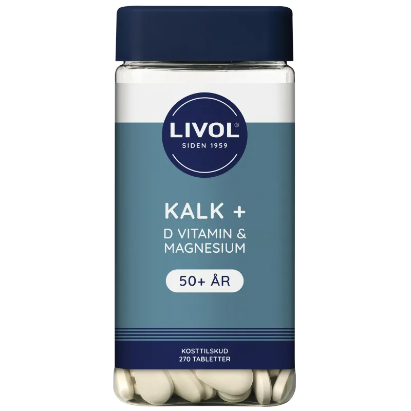 Livol Kalk + D-Vitamin & Magnesium 50+ (270 tabl)