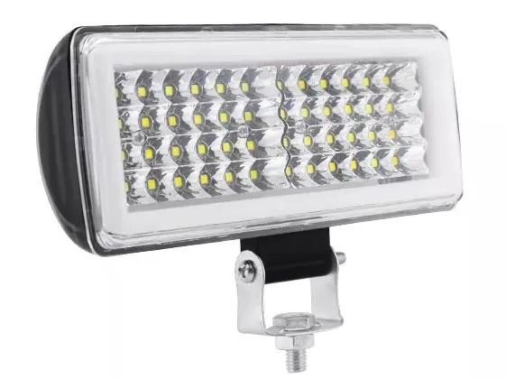 UDSALG - 48 watt LED projektører med Halo og blitzblink 12/24 volt - Dinled - Køretøjs projektører