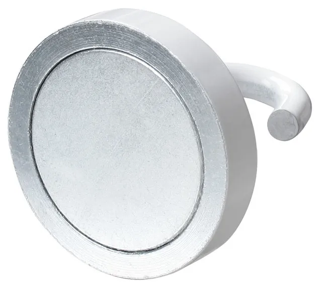 Pottemagnet neodynium 35kg ø32 mm m/ hvid krog