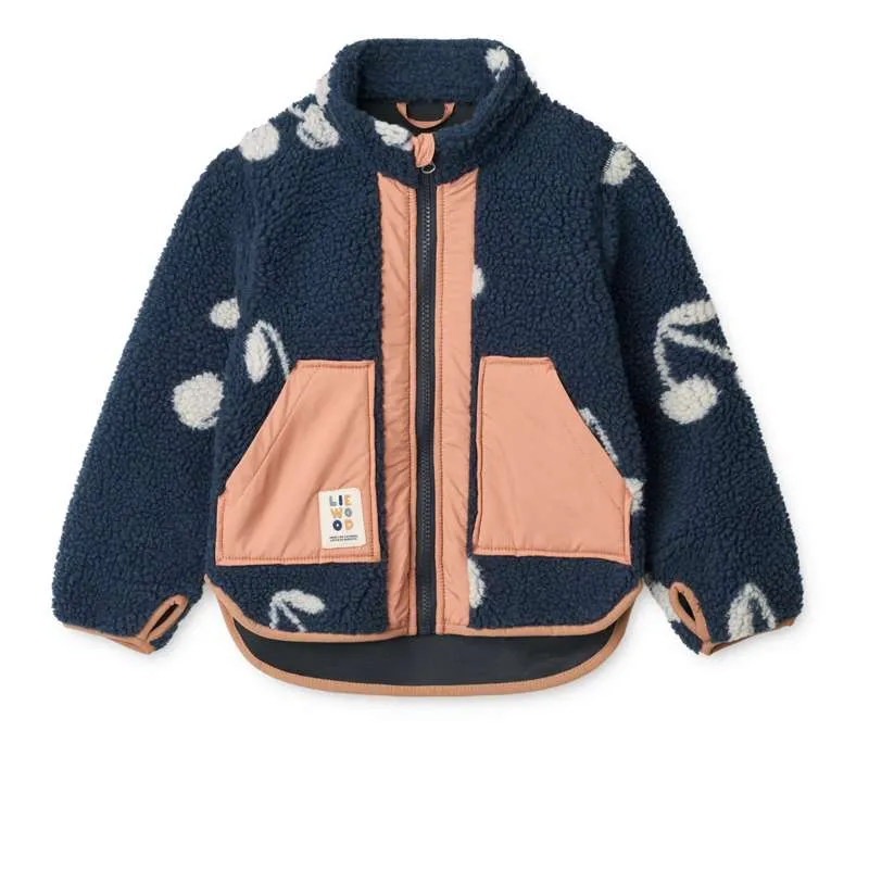 Liewood Noam Fleecejakke - Cherry Blossom/Classic Navy