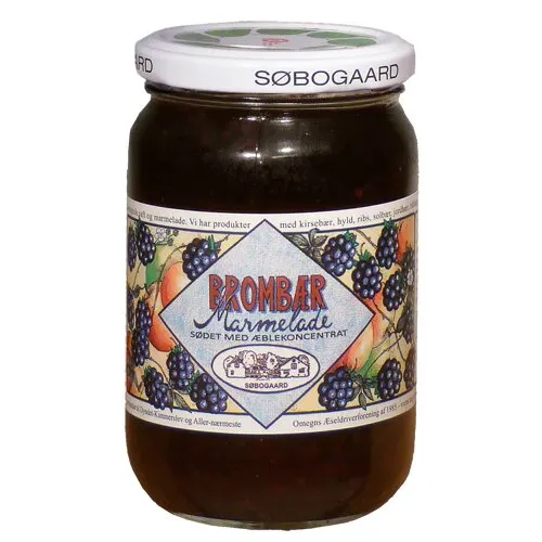 Brombærmarmelade sødet m æble Øko. - 400 gram