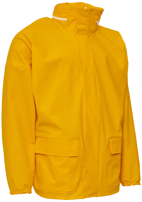 Regnjakke PU 076300 gul Str. 4XL