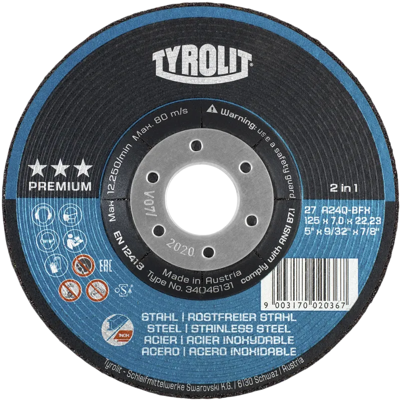 Skrubskive Premium 27E ø115×7 A24Q-BFX