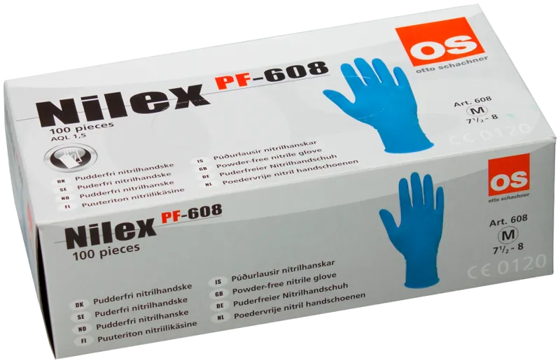 Nilex engangshandske nitril pudderfri 608-8 pk/100