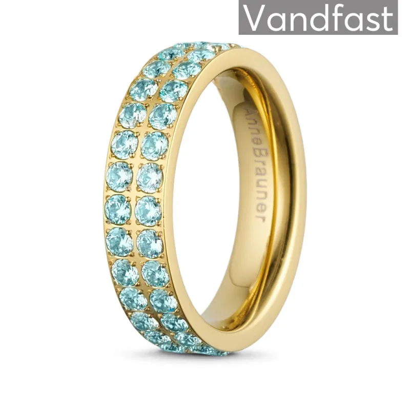 ANNEBRAUNER Alliance L-Aquamarine Ring 18K Guldbelagt