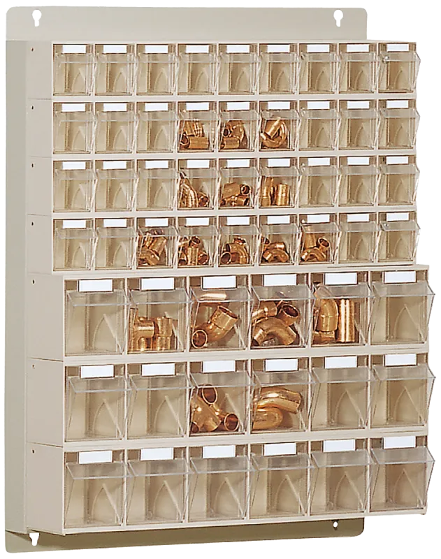 WEZ tiltboks t/væg 600×121×730mm, 54 rum, grå