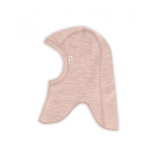 Elefanthue I 100% Økologisk Merino Uld Til Baby Og Børn, Tyk Kvalitet - 2 Lag Stof 50/56 Rose Melange