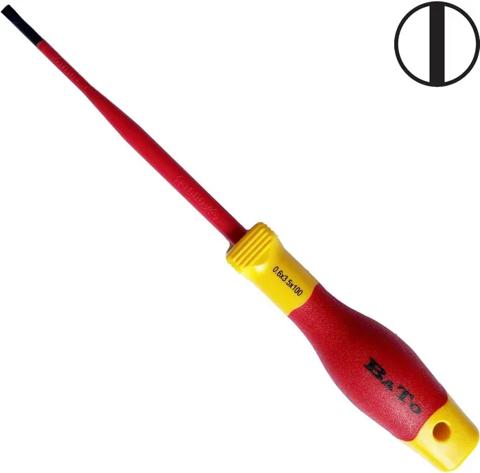 BATO Skruetrækker 1000V. Kærv slim 3,0 x 100mm.