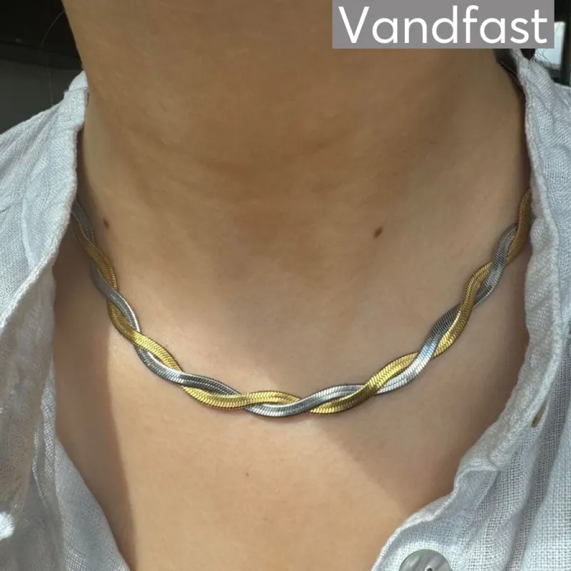 ANNEBRAUNER Double Snake Mix Halskæde 18K Guldbelagt