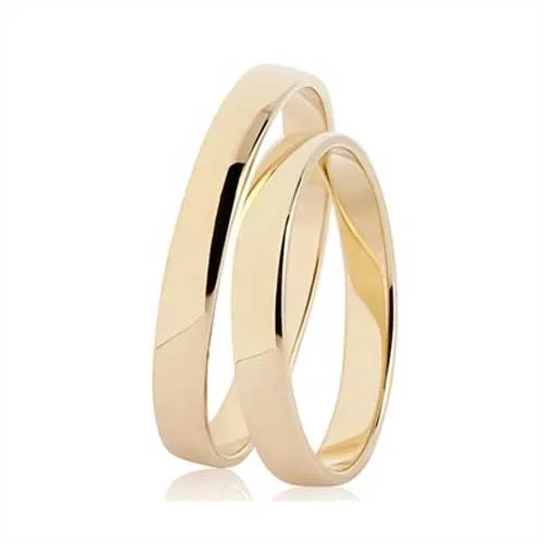 BARTOLI Classic vielsesringe 8 kt. Guld - 3 mm