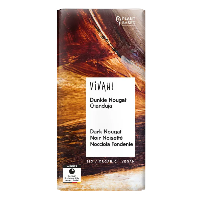 Vivani Chokolade Mørk Nougat Ø (80 g)