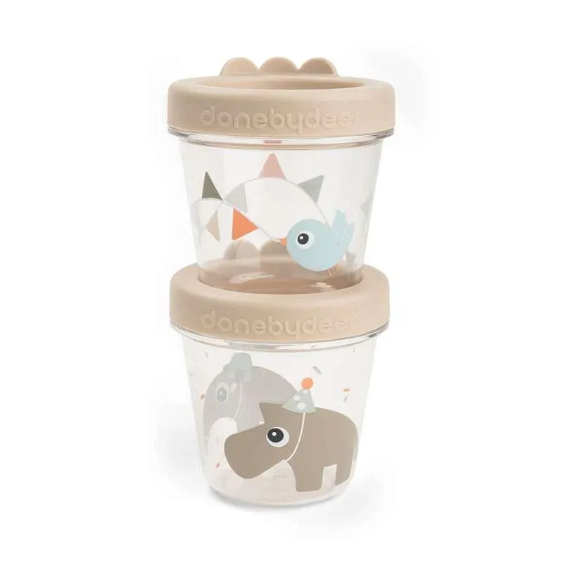Done by Deer Bøtter til Babymad - 2 stk. - Celebration - Sand