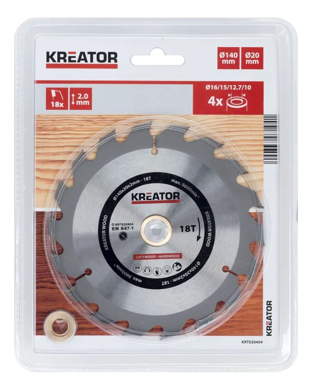 Rundsavsklinge 140 mm - 18 HM tænder