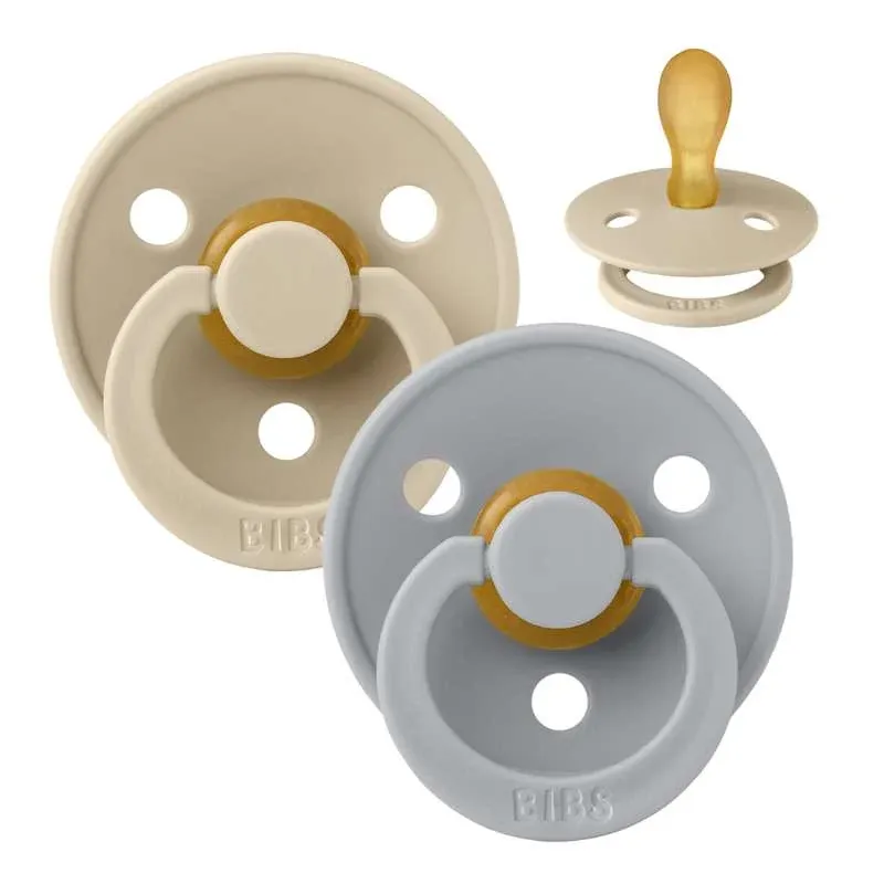 BIBS Symmetrisk Colour Sut - 2-Pak - Str. 2 - Naturgummi - Vanilla/Cloud