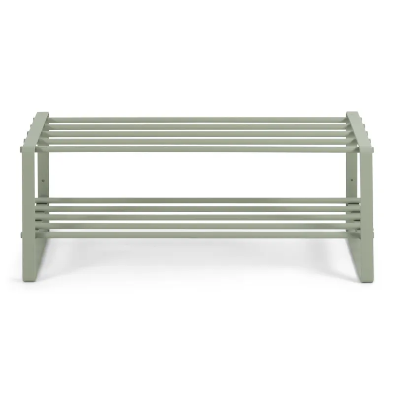 SPINDER DESIGN Rex skoreol, m. 2 hylder - støvgrønt stål (70x29)