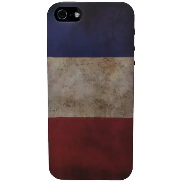 Fransk flag. Retro cover til iPhone 5/5S/SE.