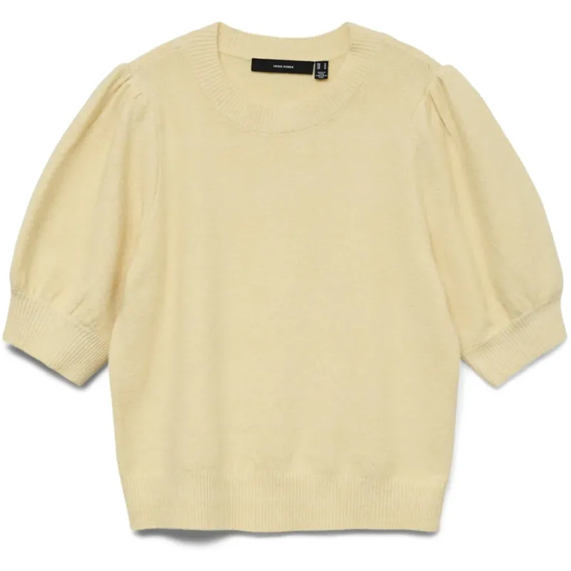 VERO MODA Dame Pullover VMDoffy - Golden Haze WHITE MELANGE