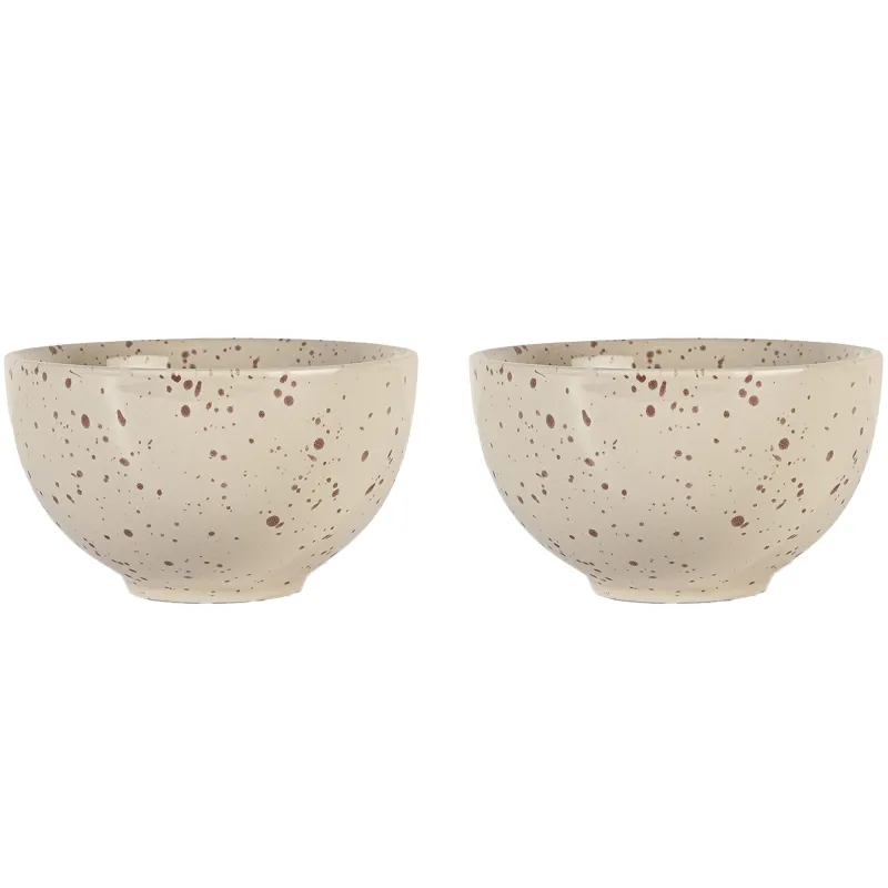 Sagaform Ditte skål, beige/bordeaux