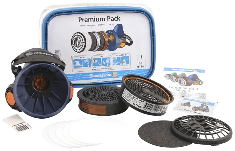 Halvmaske SR 100 M/L premium pack inkl. P3 og A1 filter