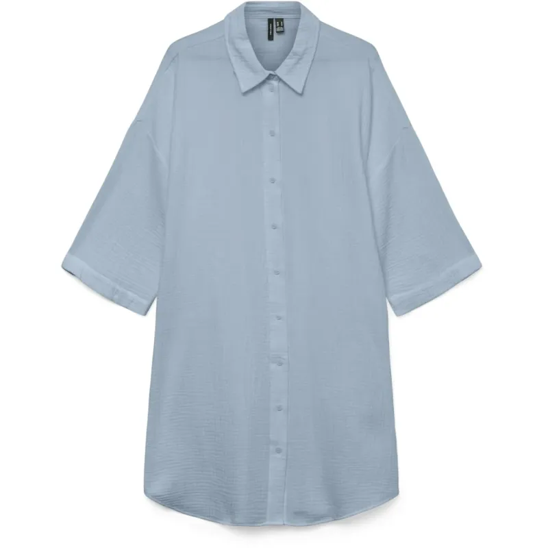 Vero Moda dame skjorte kjole VmNatali - Cashmere Blue