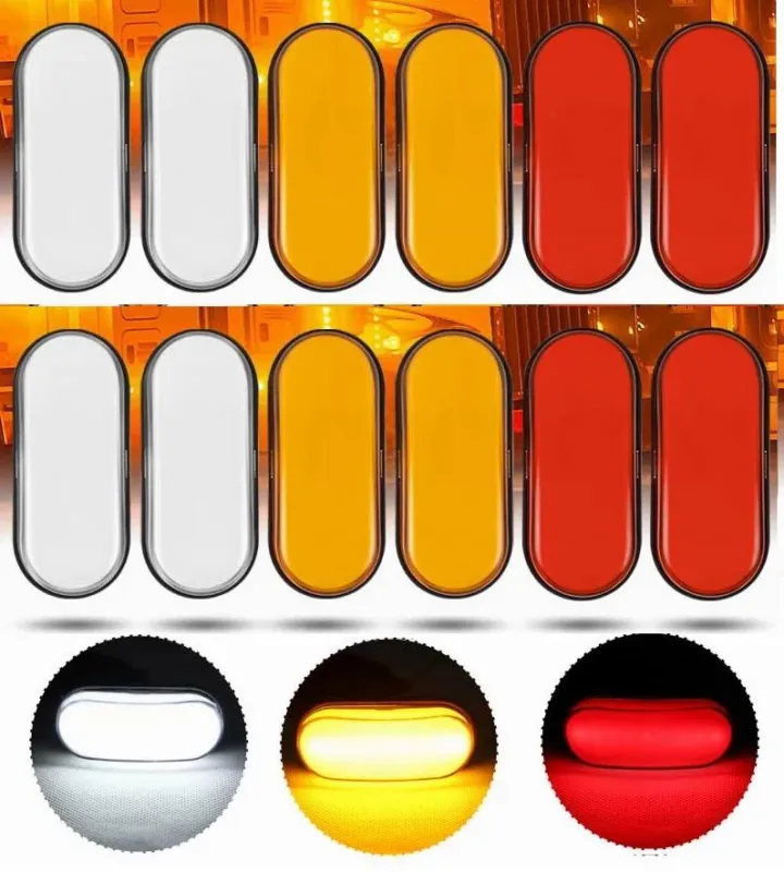 UDSALG - 10 LED NEON markeringslygte, 12- 24v - sæt med 4 stk - Dinled - Markeringslys
