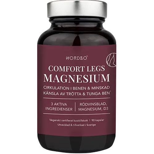 Nordbo Comfort Legs Magnesium - 90 kapsler