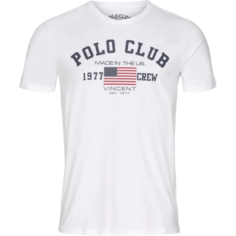Vincent Polo Club herre t-shirt mesa - White